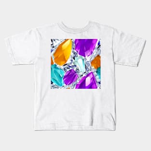 Abstract Gems, precious stones, patchwork, colorful,  geometrical,seamless patterns Kids T-Shirt